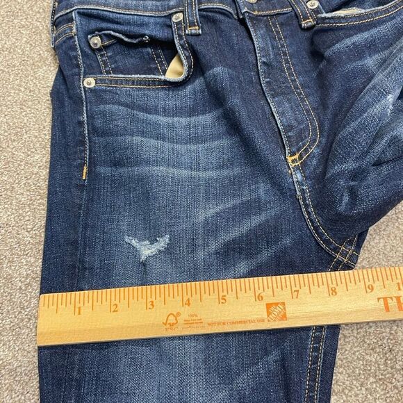 Rag & Bone womens distress skinny jeans sz 27 high rise dark wash blue jeans - Picture 6 of 12
